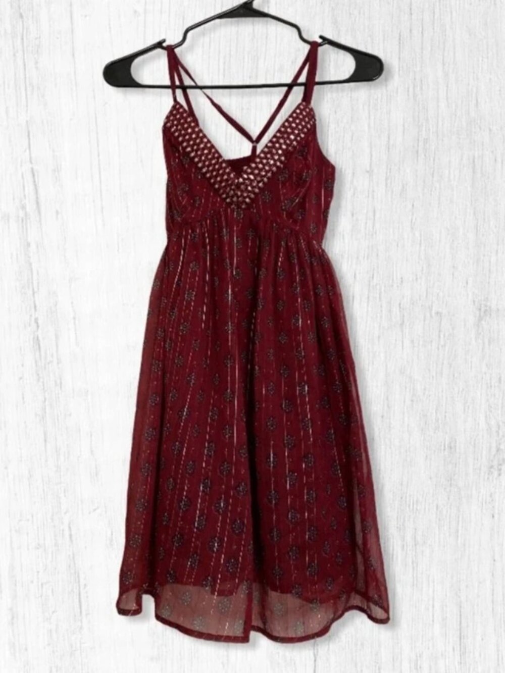 Hollister Maroon Sequined Dress
